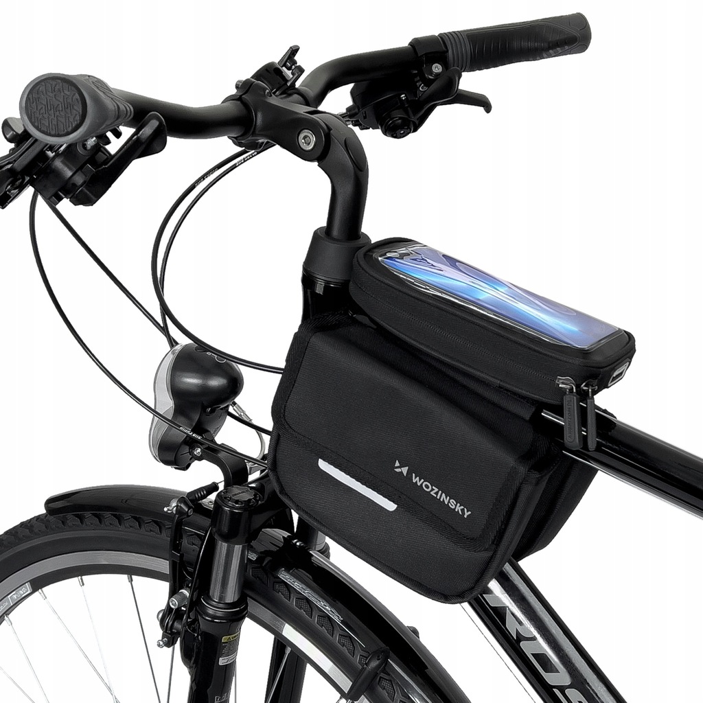 Torba rowerowa na ramę sakwa na rower wodoodporne etui na telefon 1.5l czar
