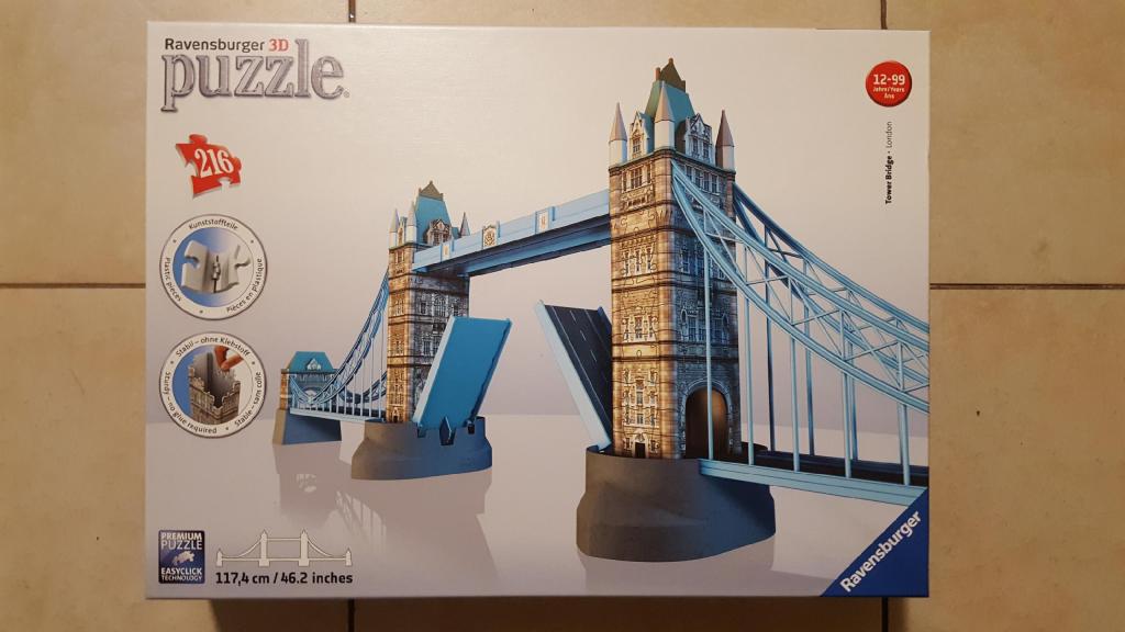 PUZZLE  3D 216.EL TOWER BRIDGE LONDON 117X17X33CM