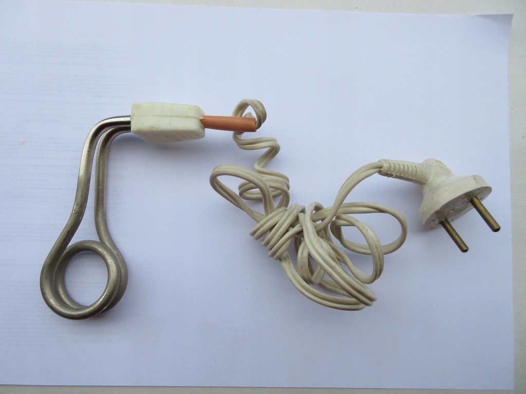 Grzałka do herbaty PRL Sprawna kabel 140cm