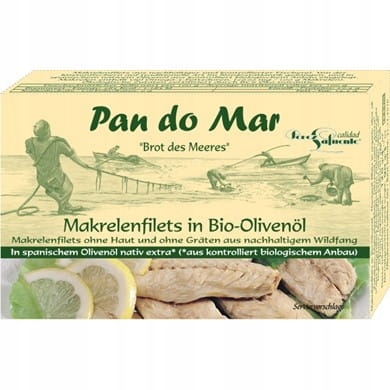 Makrela w bio oliwie z oliwek 120g Pan do Mar