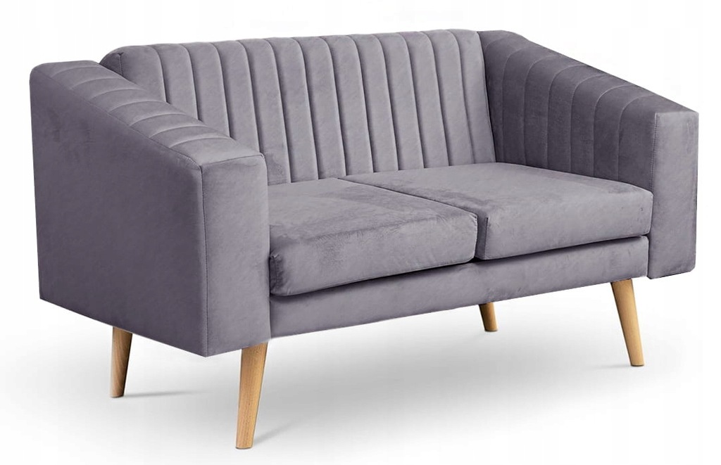 Sofa tapicerowana Clara II w stylu skandynawskim szara NOWY OUTLET