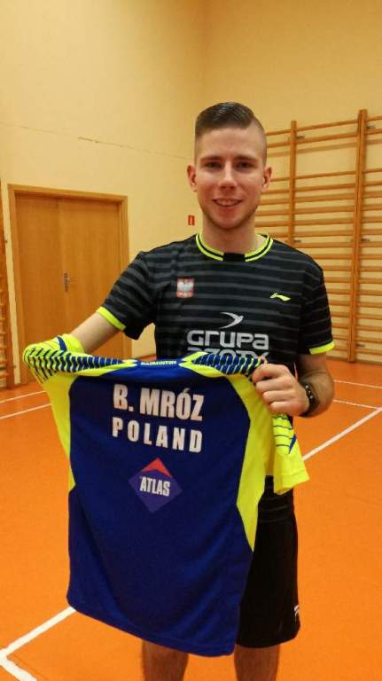 Koszulka z podpisem Bartłomieja Mroza (badminton)