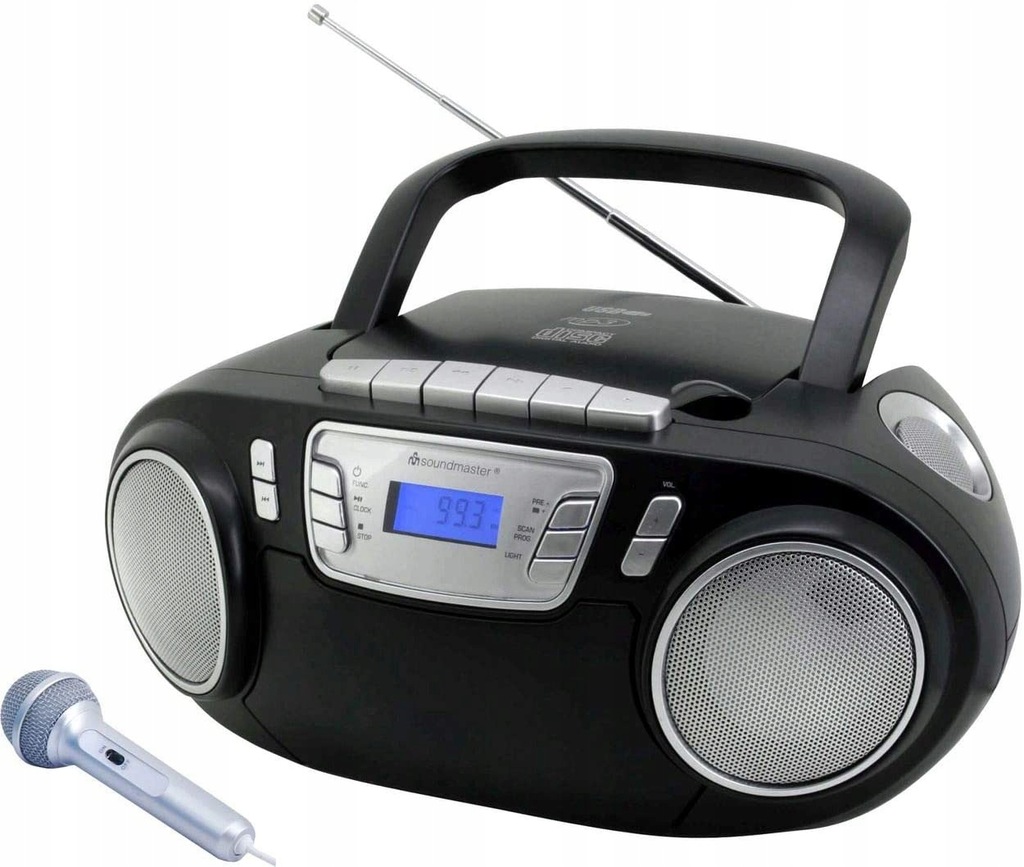 Boombox odtwarzacz CD Soundmaster z mikrofonem