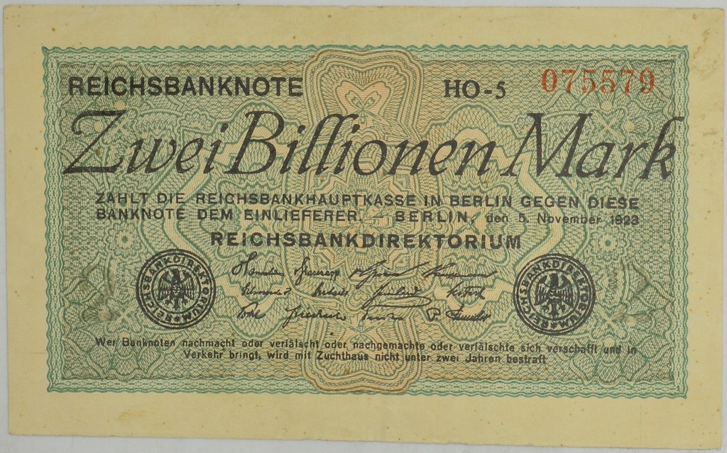 10.fu.Niemcy, 2 Biliony Marek 1923, St.2-