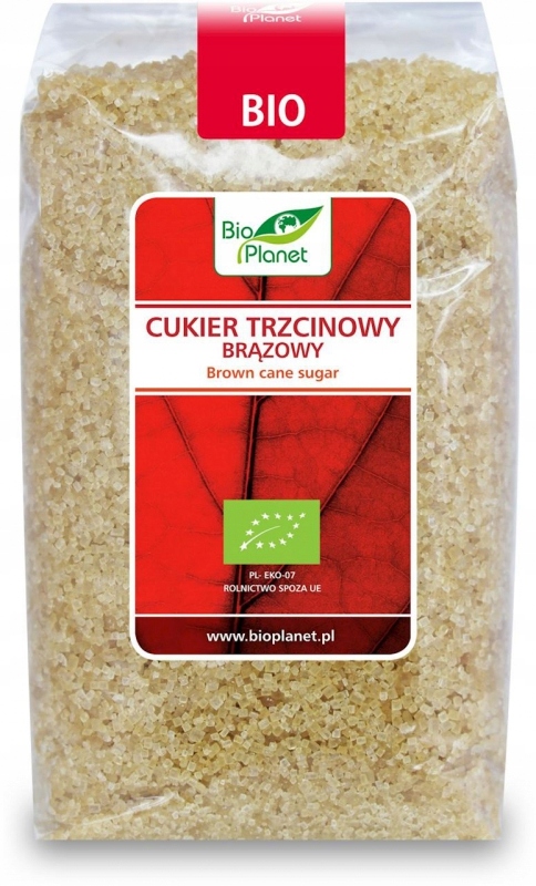 CUKIER TRZCINOWY BRĄZOWY DEMERARA BIO 500 g - BIO