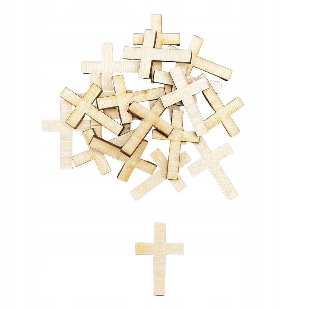 Drewniane scrapki krzyż krzyżyk krzyże 3cm 20szt