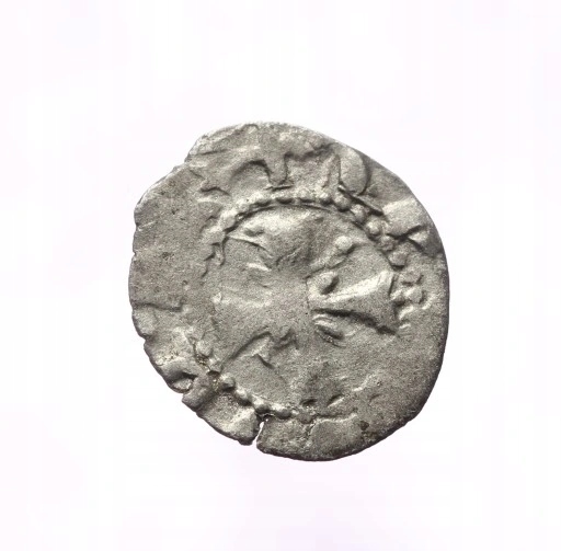 B13. Armenia Cylicyjska, Levon V, denar, 1374-1375, RZADKI