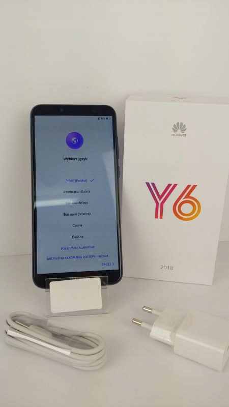 TELEFON HUAWEI Y6 2018 KOMPLET NIE UŻYWANY