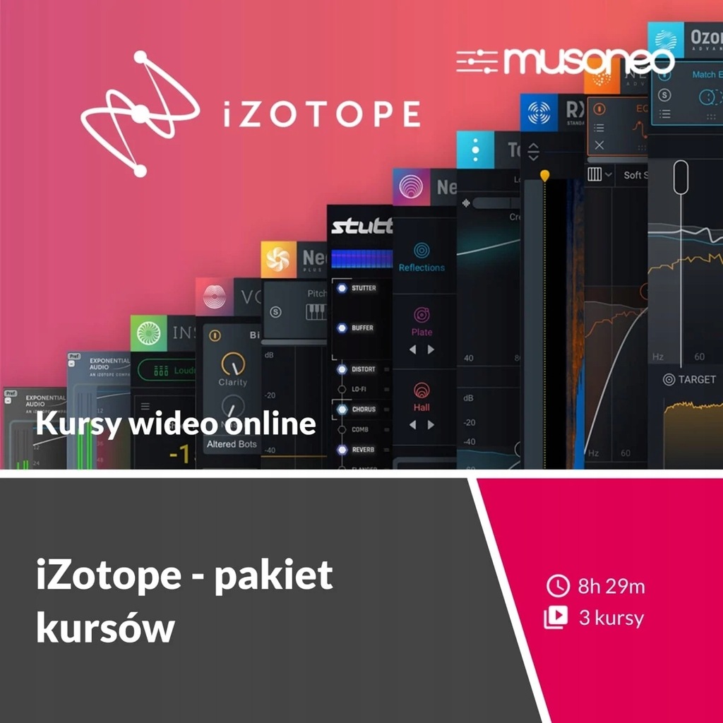 Musoneo - iZotope - pakiet 3 kursów - kurs video PL (wersja