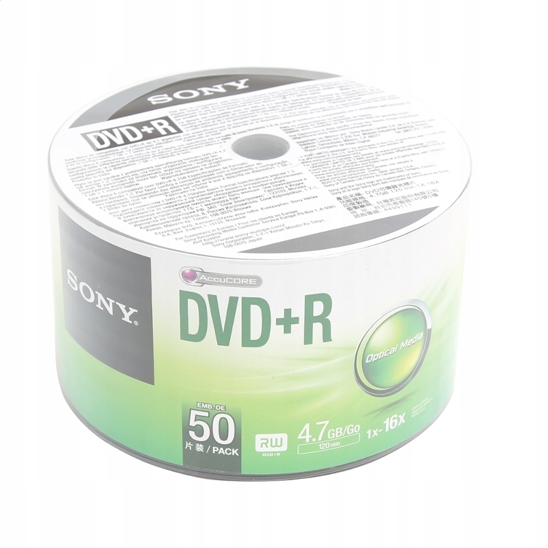 SONY DVD+R 4,7GB 16X SOFTPACK*50 50DPR47SB