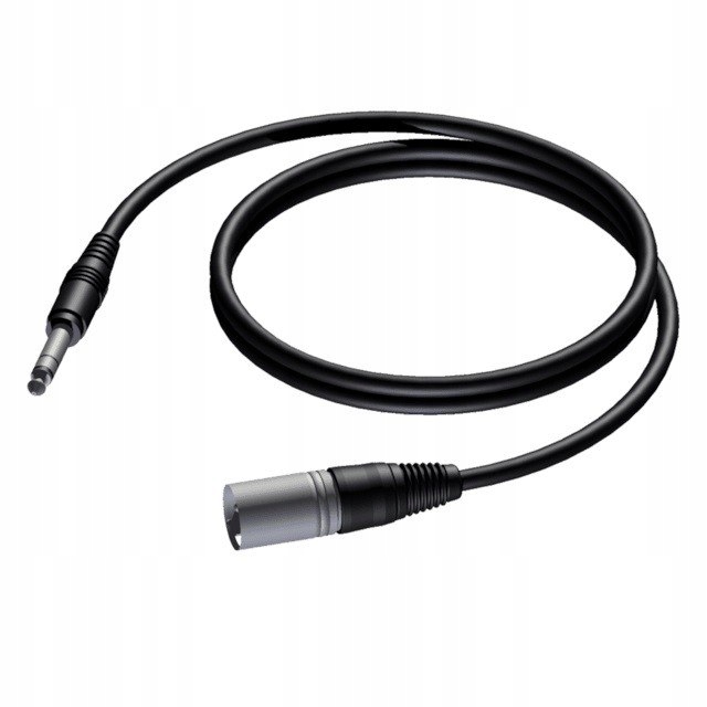 Kabel XLR męski - jack męski stereo 6,3 mm 3m - CA