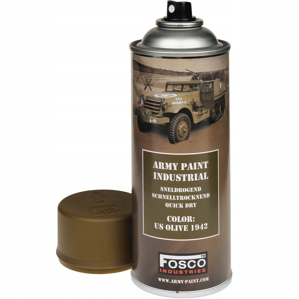 Farba w Sprayu FOSCO Lakier Wojskowy do Maskowania 400ml US Olive 1942