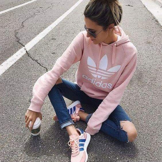 Bluza różowa adidas L/XL