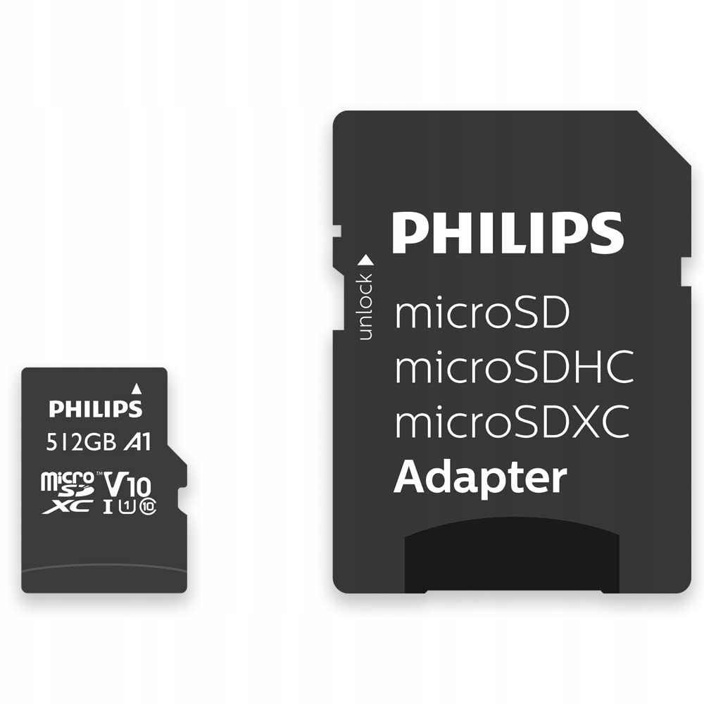 Philips Sdxc Card 512GB + Sd Adapter UHS-I U1