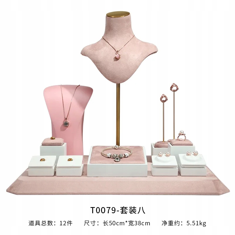 Jewelry display props pink accessories display window jewelry rack