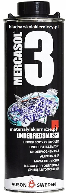 MERCASOL 3 BL 1000ml UBS Twardy Czarny Wosk Antykorozyjny Auson NOXUDOL