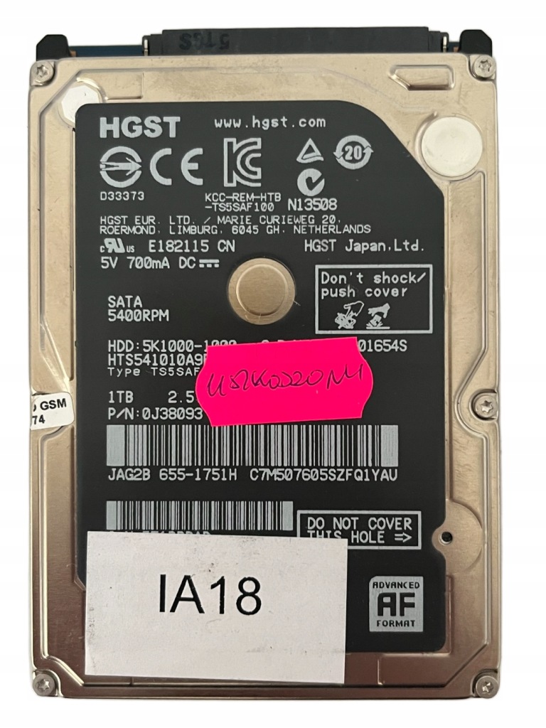 Dysk twardy HGST 5K1000-1000 5K1000 1TB SATA 2,5"