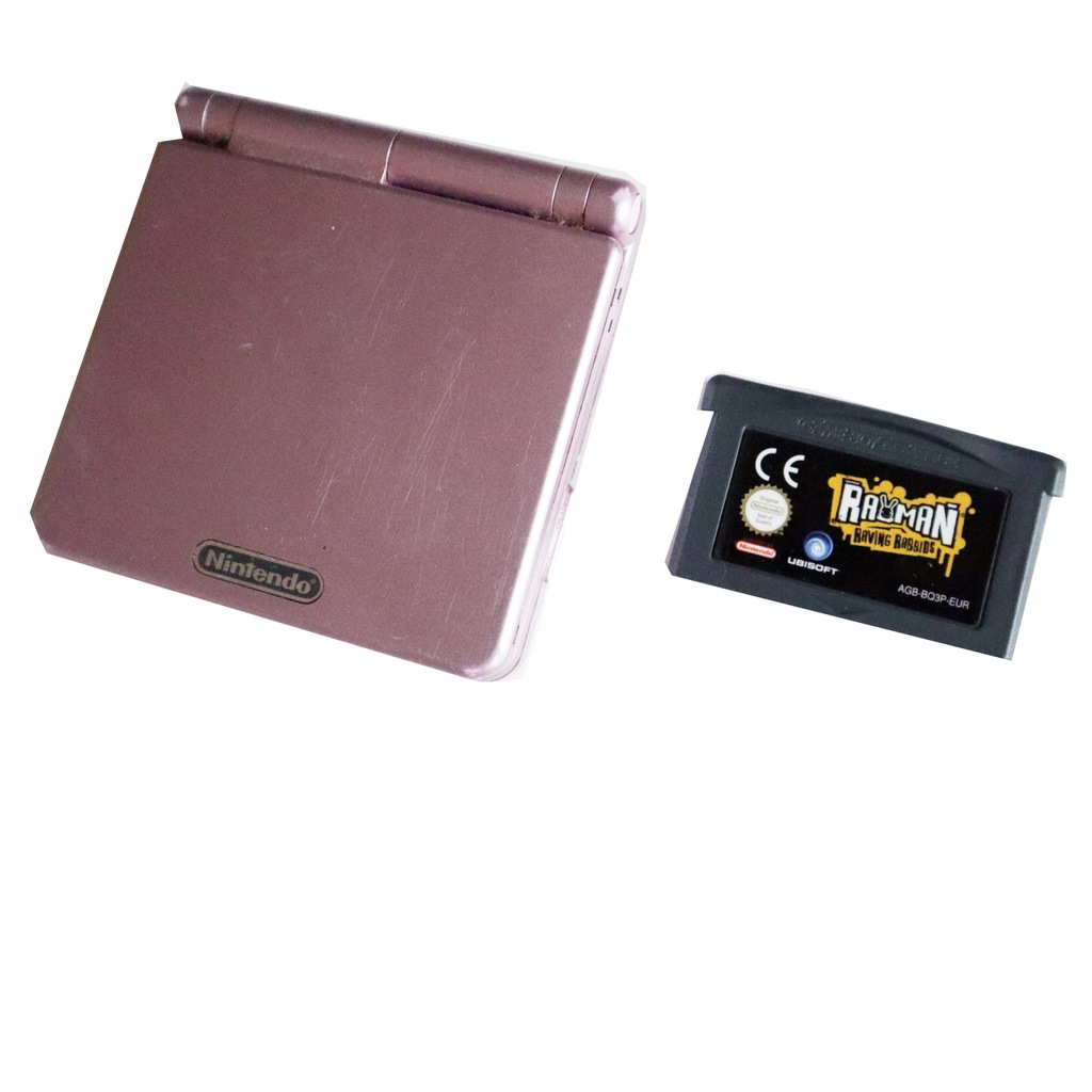 Game Boy Advance SP Różowy + Rayman