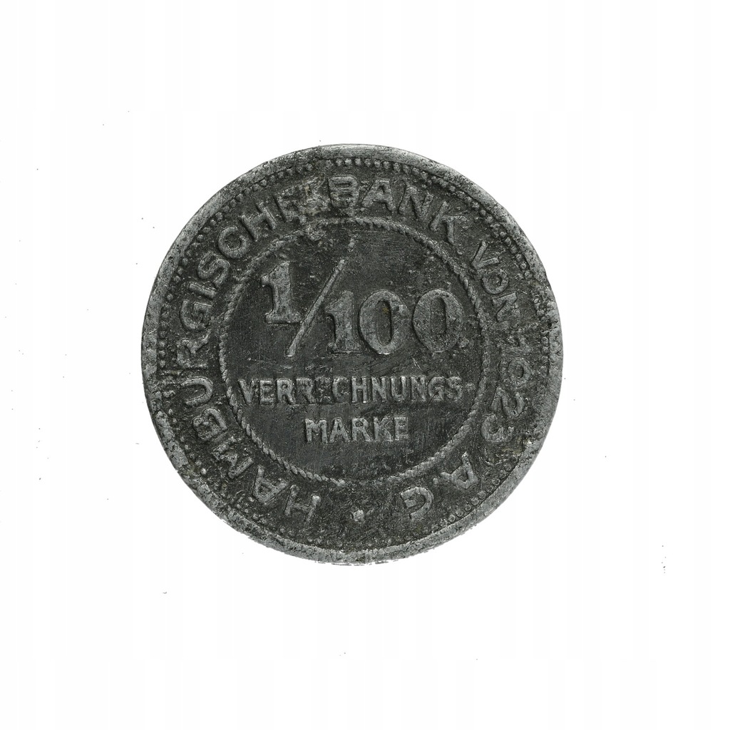 Niemcy - Hamburg 1/100 marki 1923