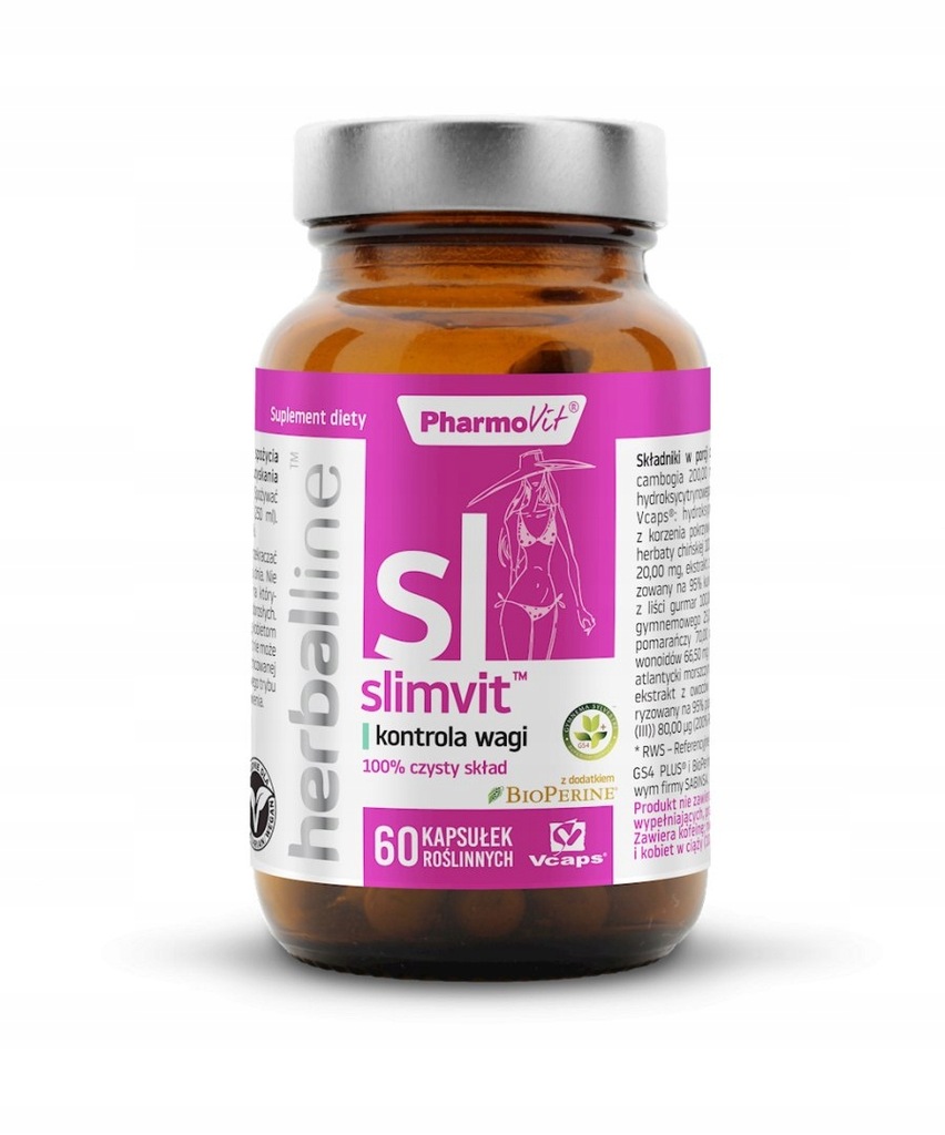 SLIMVIT 60 KAPSUŁEK 29,56 g - PHARMOVIT (HERBALLIN