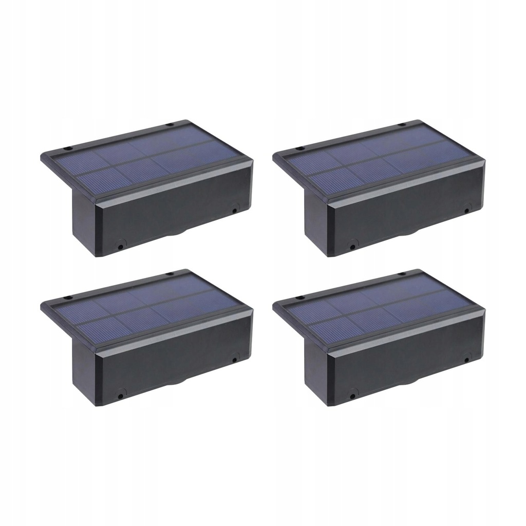 4x Zewnętrzne lampy solarne na płoty Słoneczne lampy tarasowe na schody