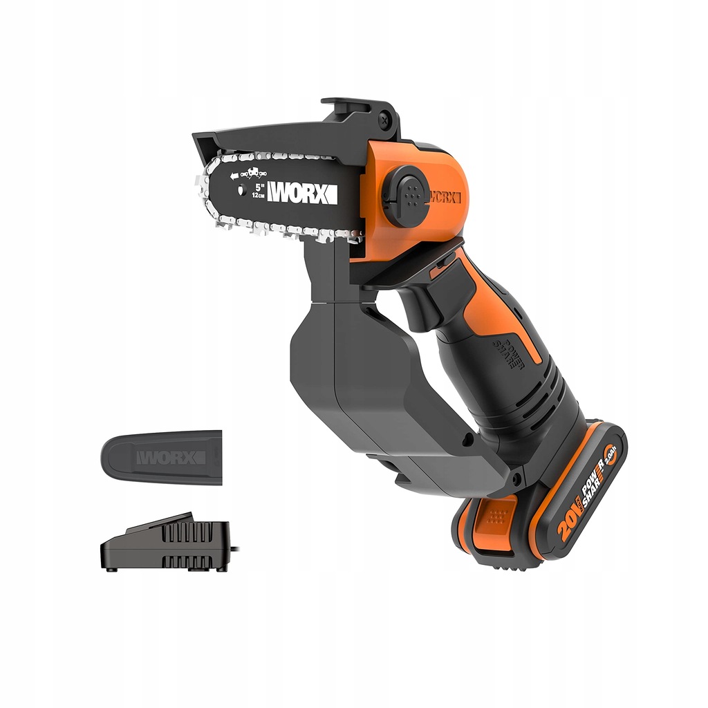 MINI PIŁA PILARKA ŁAŃCUCHOWA WORX NA DZIAŁKĘ + AKU - 12596862623 ...