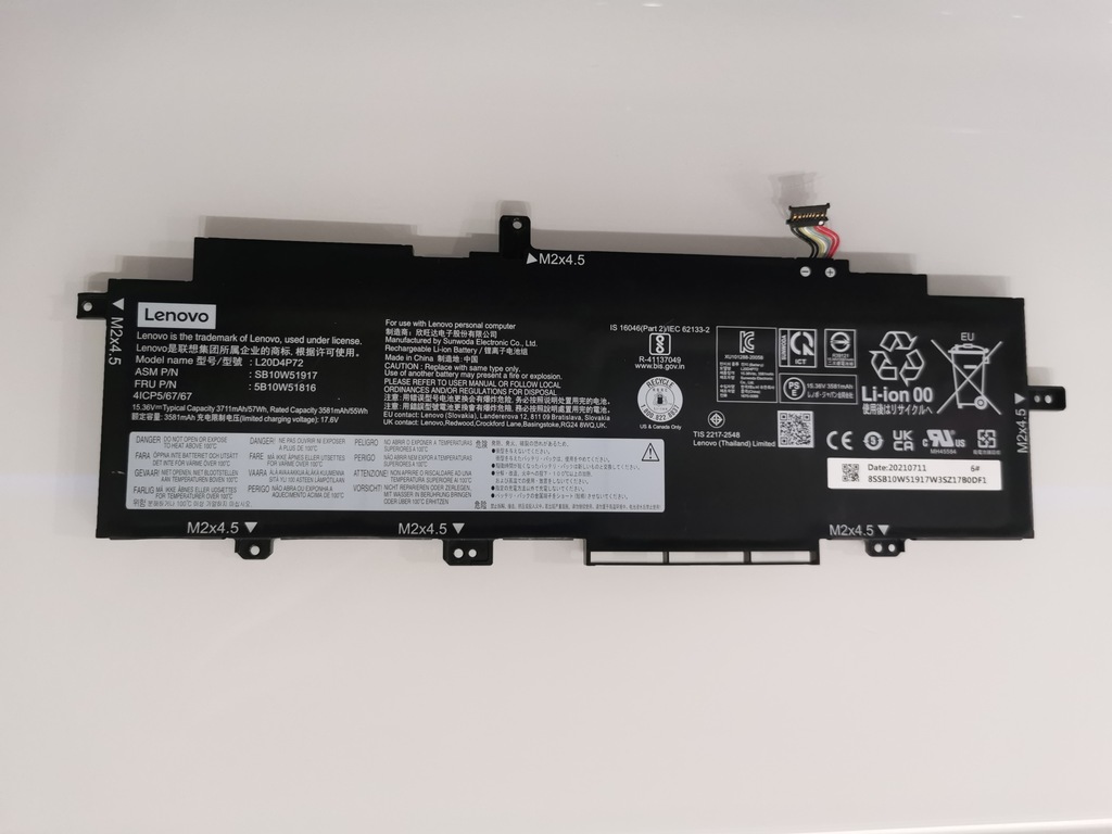 Lenovo Internal,4c,57Wh,LiIon,SWD