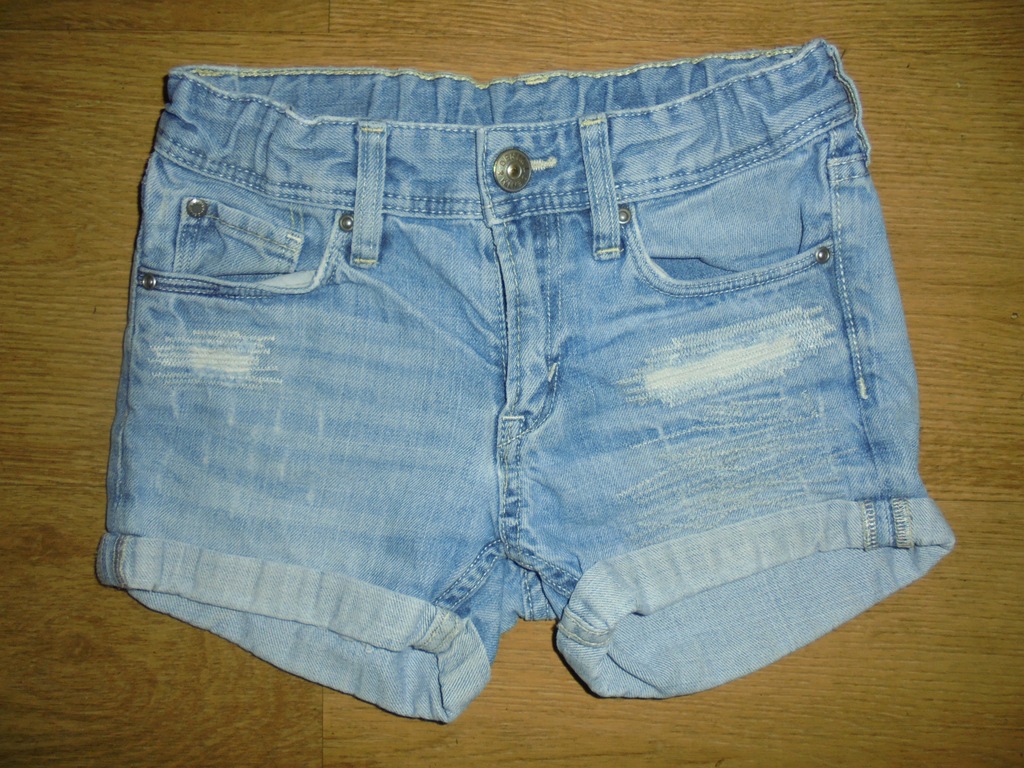 DENIM_UROCZE WYCIERANE SPODENKI_116 CM