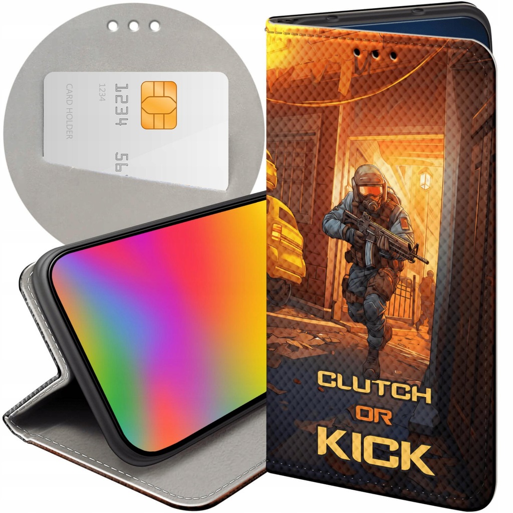 ETUI Z KLAPKĄ DO IPHONE 11 PRO WZORY CS GO COUNTER-STRIKE FUTERAŁ POKROWIEC