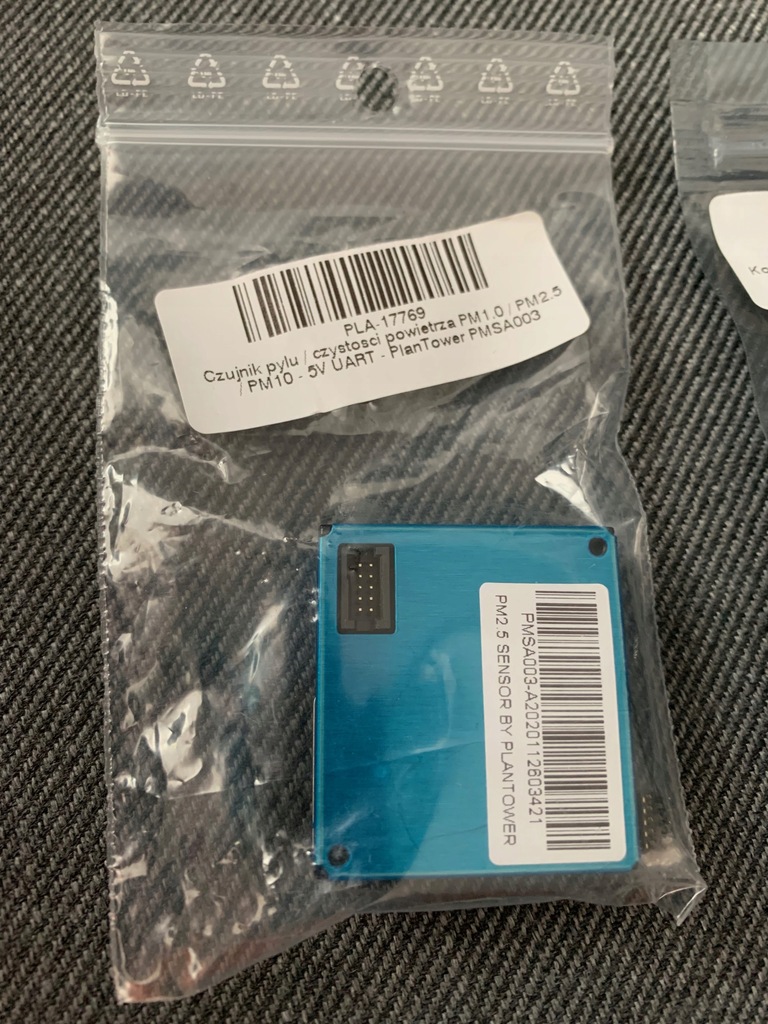 Czujnik pyłu konwerter USB UART taśma Raspberry Pi