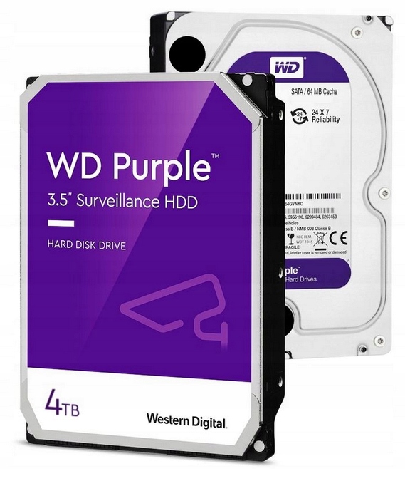 DYSK TWARDY WESTERN DIGITAL WD PURPLE 4TB do CCTV