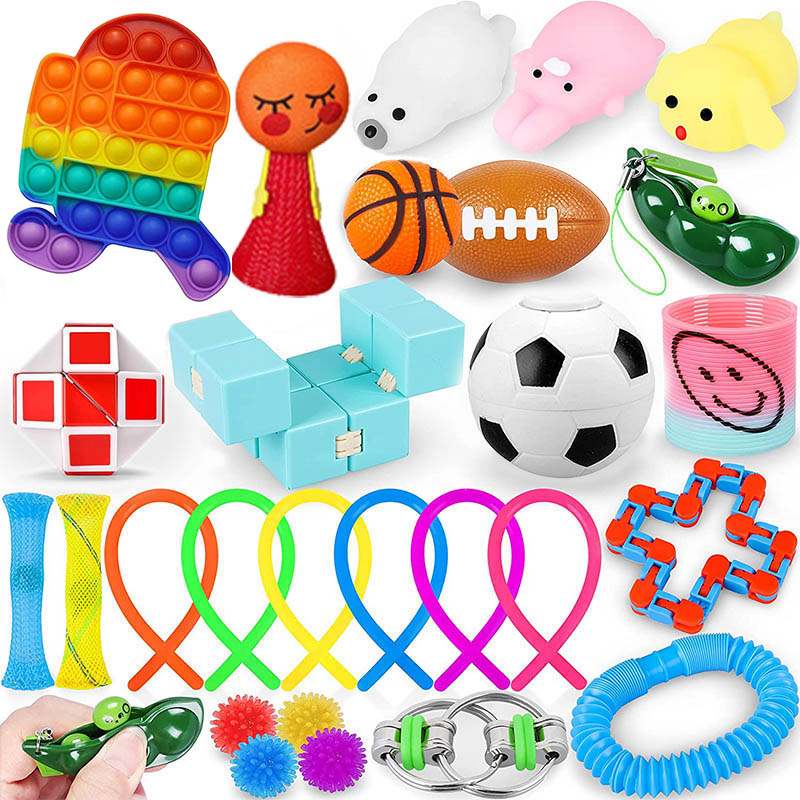 Pop It Bubble Fidget Toy, 28 szt.Zestaw Fidget