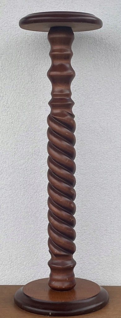 Kwietnik postument drewno kolumnowy spiralny 84 cm