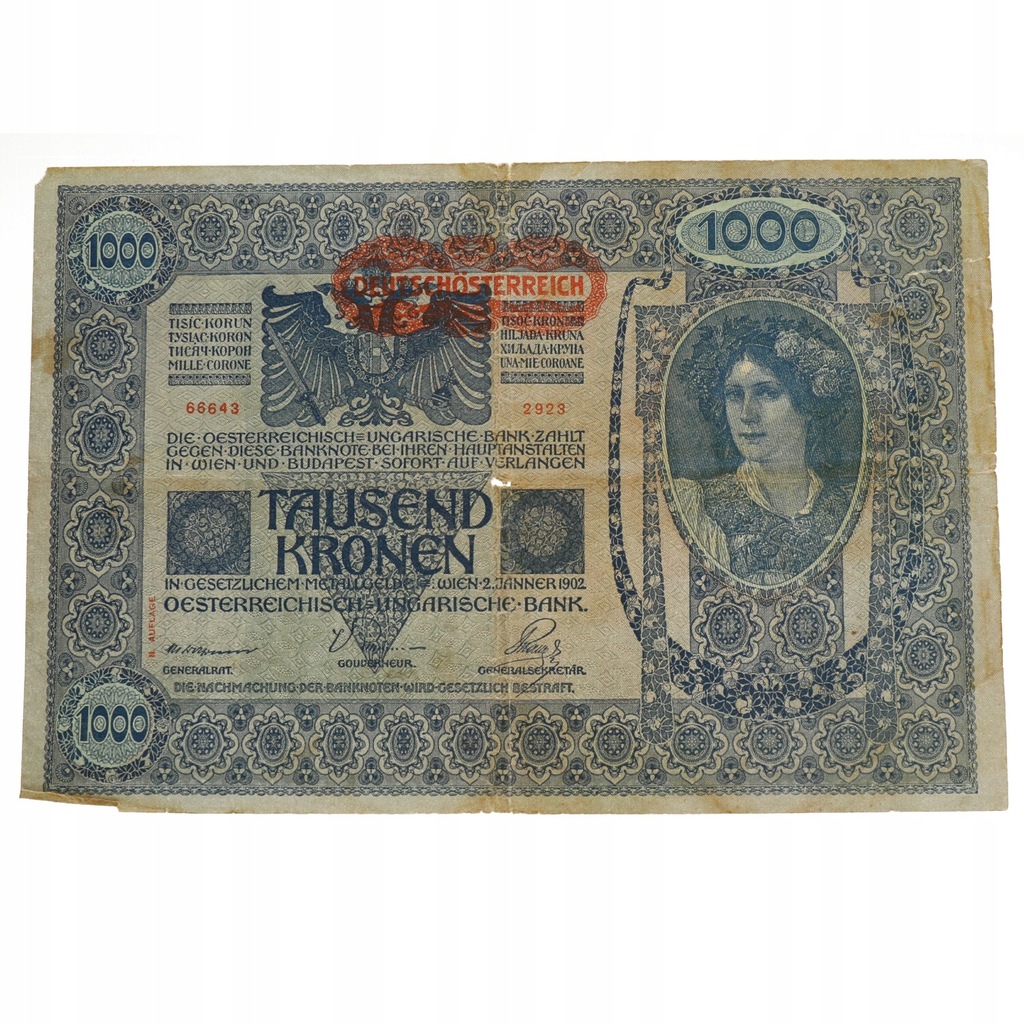 Austria - Austro - Węgry - 1000 koron - 1920 r