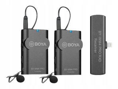 BOYA BY-WM4 PRO-K4 2.4G Wireless Microphone For Ios Devices 2 TX+1 RX