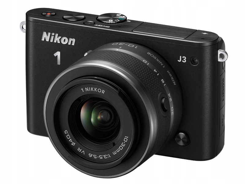 Aparat fotograficzny Nikon 1 J3 + 10-30mm korpus + obiektyw czarny BCM