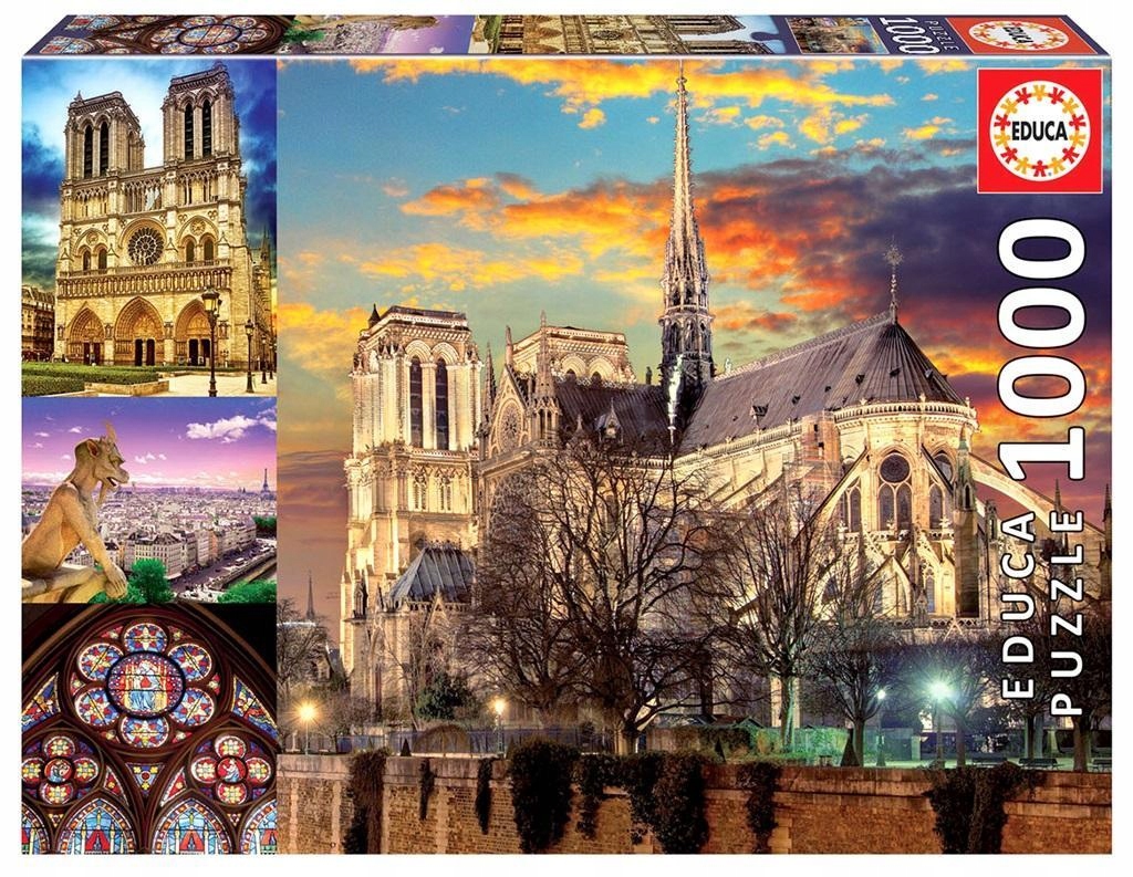 PUZZLE 1000 KATEDRA NOTRE DAME / PARYŻ (KOLAŻ) G3