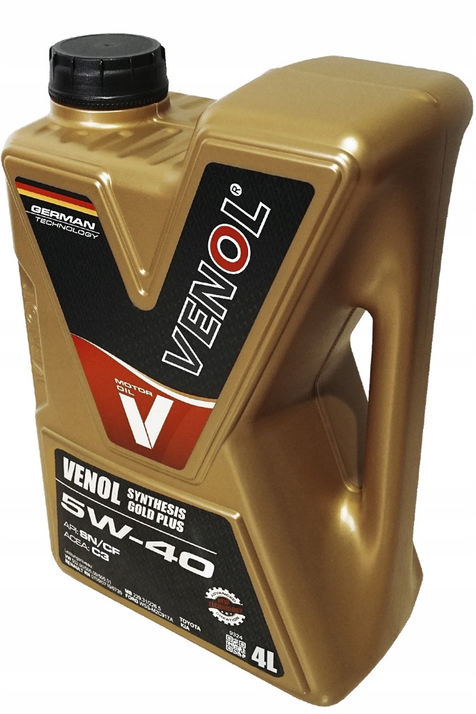 OLEJ VENOL SYNTHESIS GOLD PLUS 5W40 SN/CF C3 4L