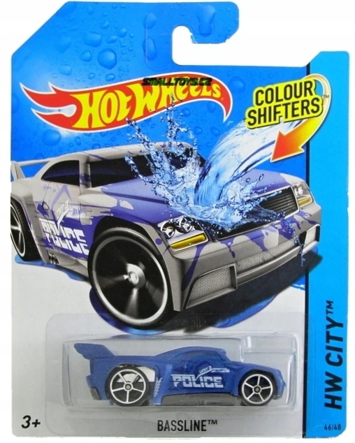 HOT WHEELS AUTKO ZMIENIAJĄCE KOLOR POLICJA BASSLIN