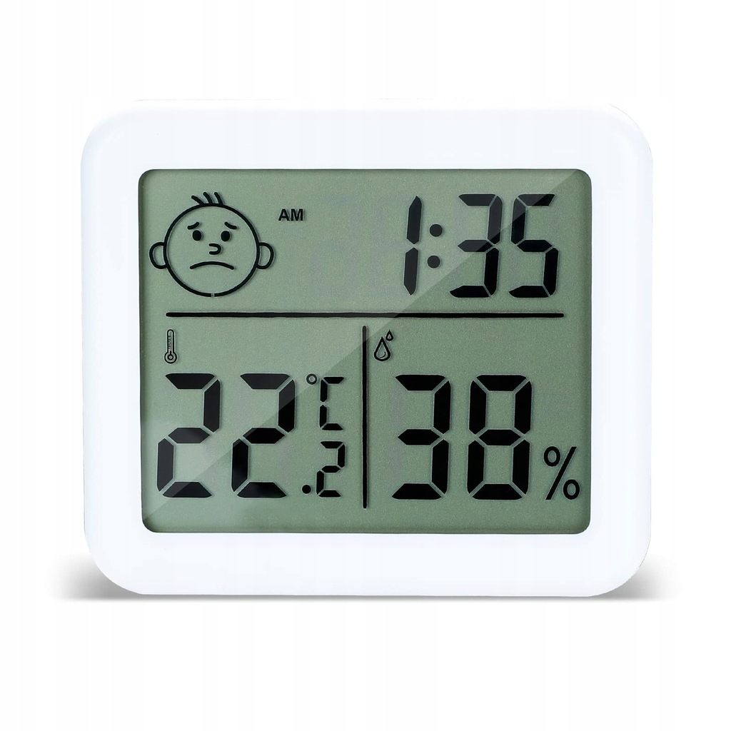 Livired Cyfrowy termohigrometr z ekranem LCD biały