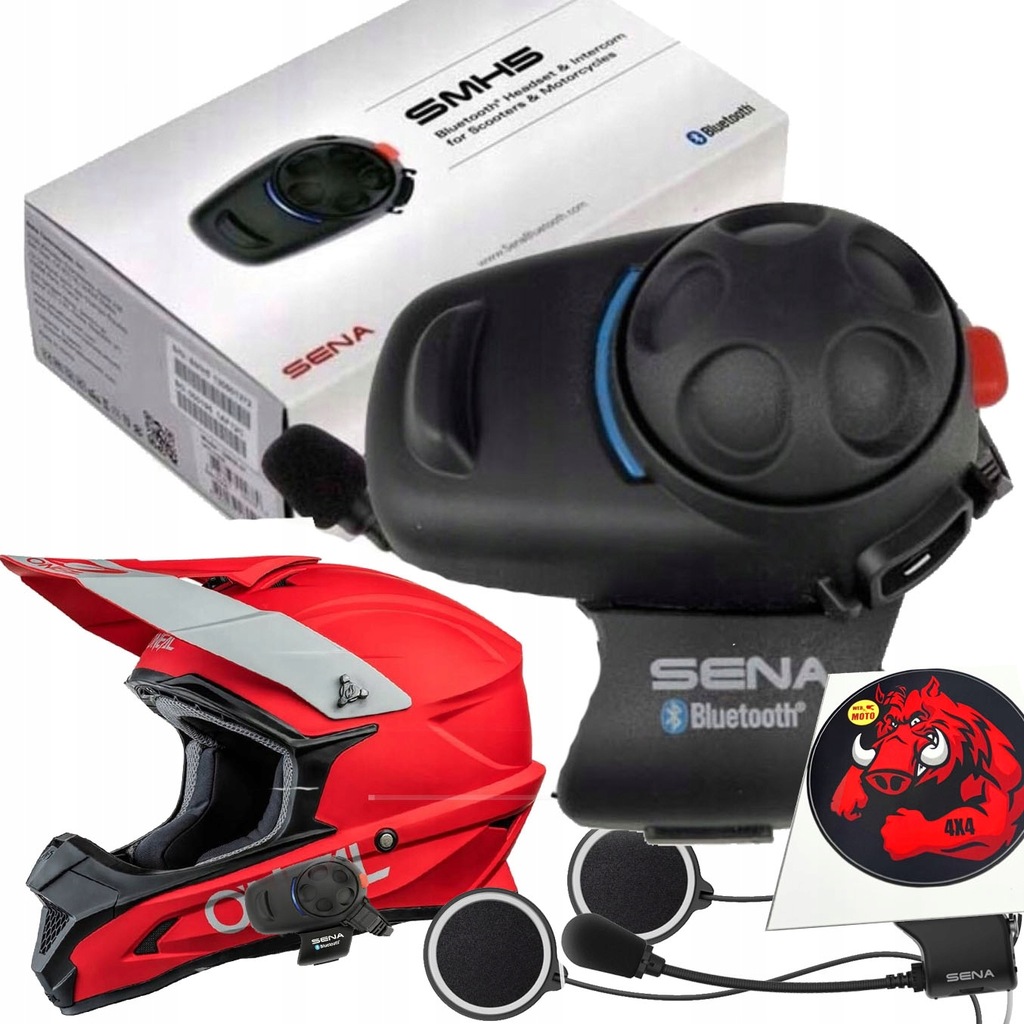 INTERKOM MOTOCYKLOWY SENA SMH5 BLUETOOTH 5.1 400m ZESTAW MIKROFONÓW