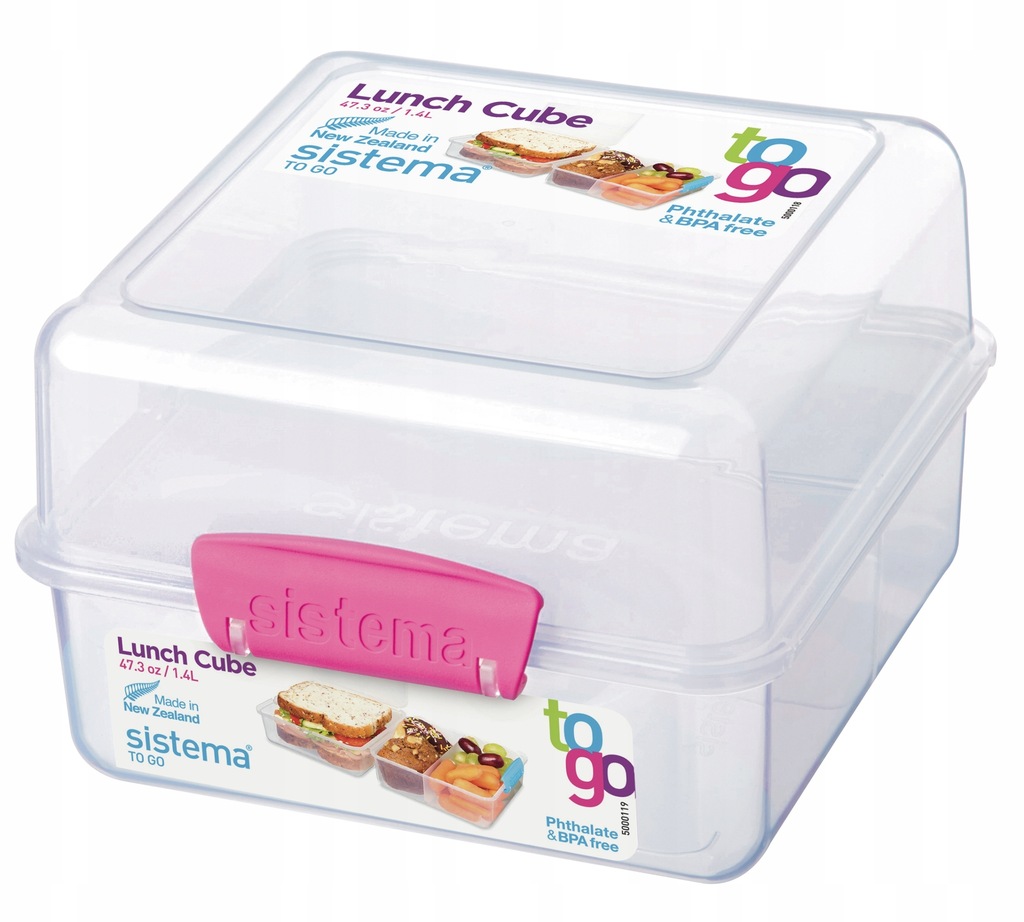SISTEMA Lunch Box 1.4L Lunch Cube dwa poziomy