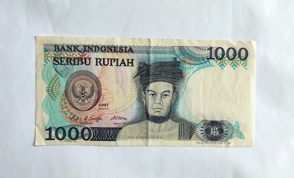 Indonezja 1000 Rupii 1987 r. Stan 3