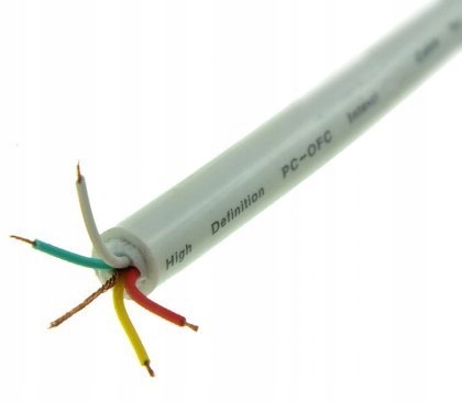 PRZEWÓD GŁOŚNIKOWY AUDIO SCHS 4x0,22 OFC BIAŁY 23m