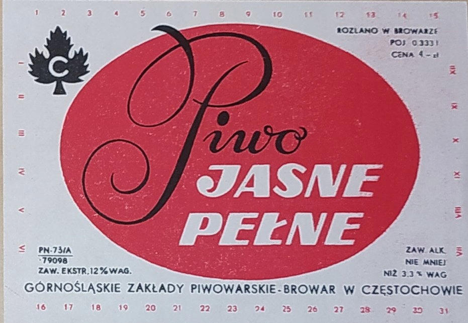 BROWAR CZĘSTOCHOWA. JASNE PEŁNE.