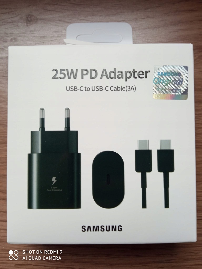 Ładowarka sieciowa 25W z kablem USB typ C do Samsung 3000 mA