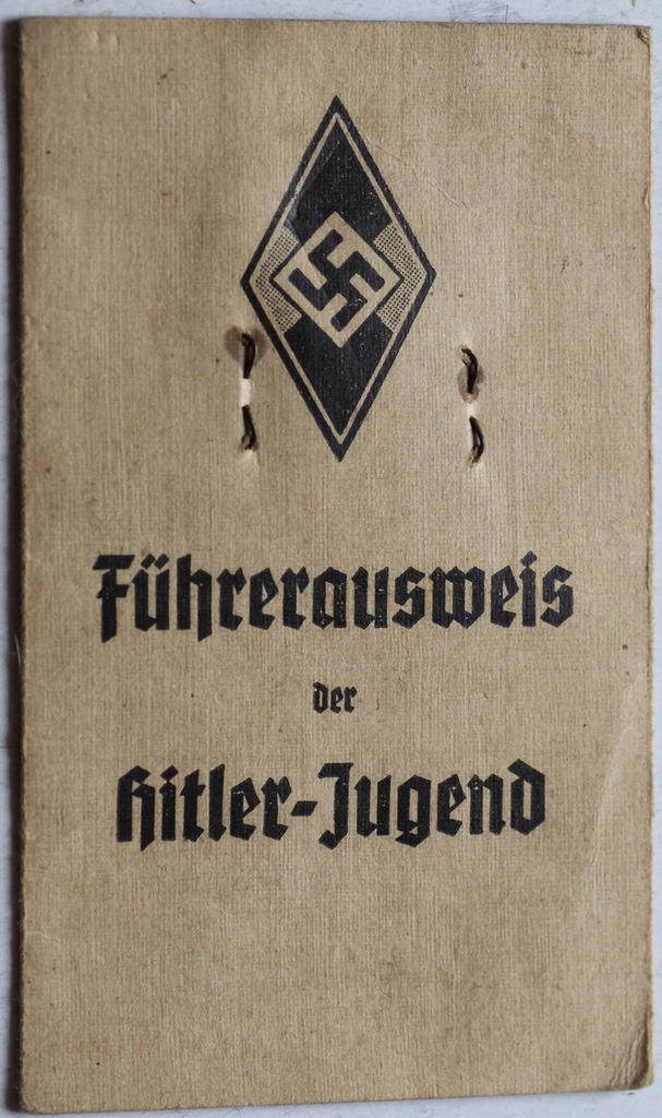 Niemcy Legitymacja Hitler Jugend