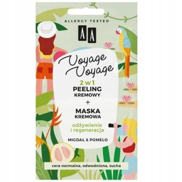 AA VOYAGE VOYAGE 2W1 PEELING+MASKA KREMOWA MIGDAŁ