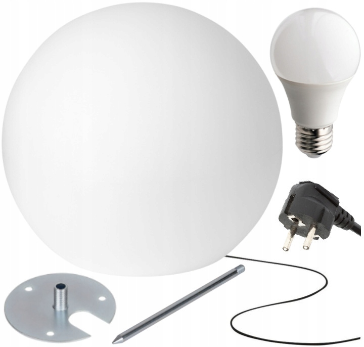 Lampa Kula Ogrodowa 45cm Całoroczna 230V + LED 12W