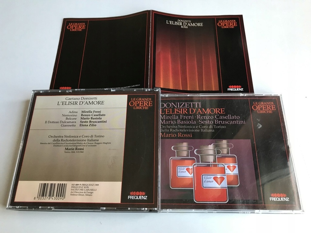 2CD Donizetti L'Elisir D'Amore Freni Casellato Basiola Mario Rossi 5/6